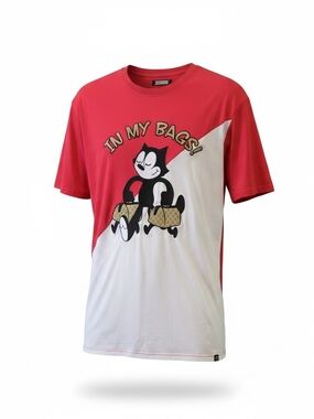 Graphic 'In My Bags!' Red and White Cartoon Tee 3XL